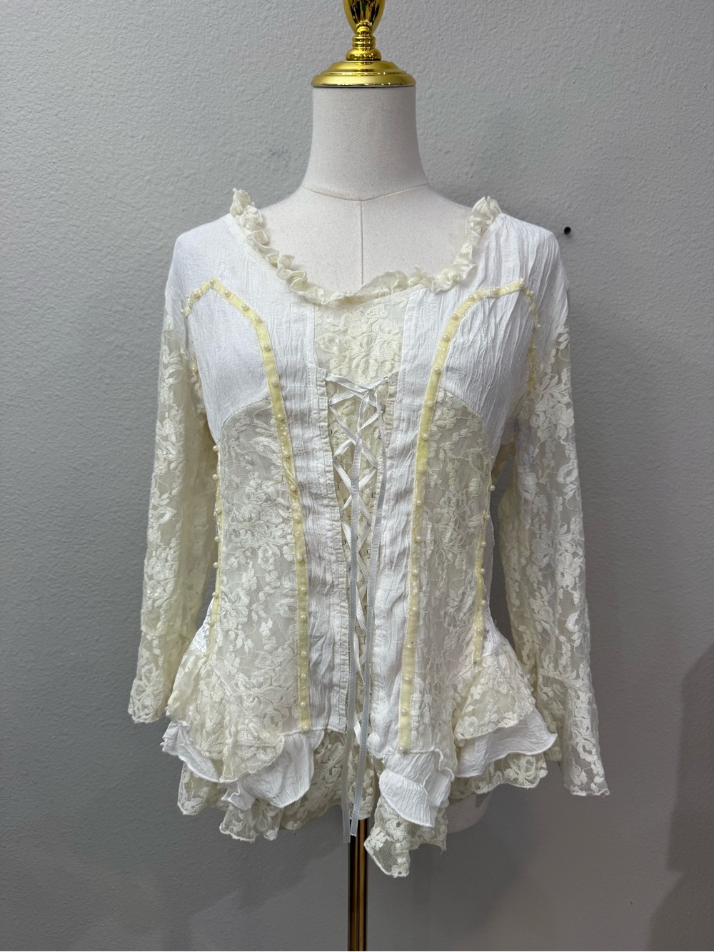 Pretty Angel Vintage-style Gypsy Tunic Blouse M